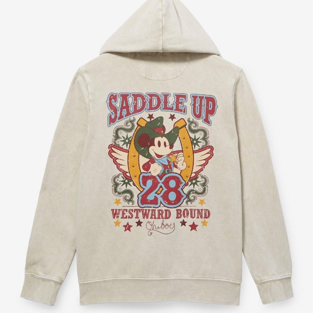 Disney Mickey Mouse Western Zippered Hoodie Boxlunch Exclusive
